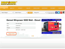 Tablet Screenshot of gensetwinpower.com